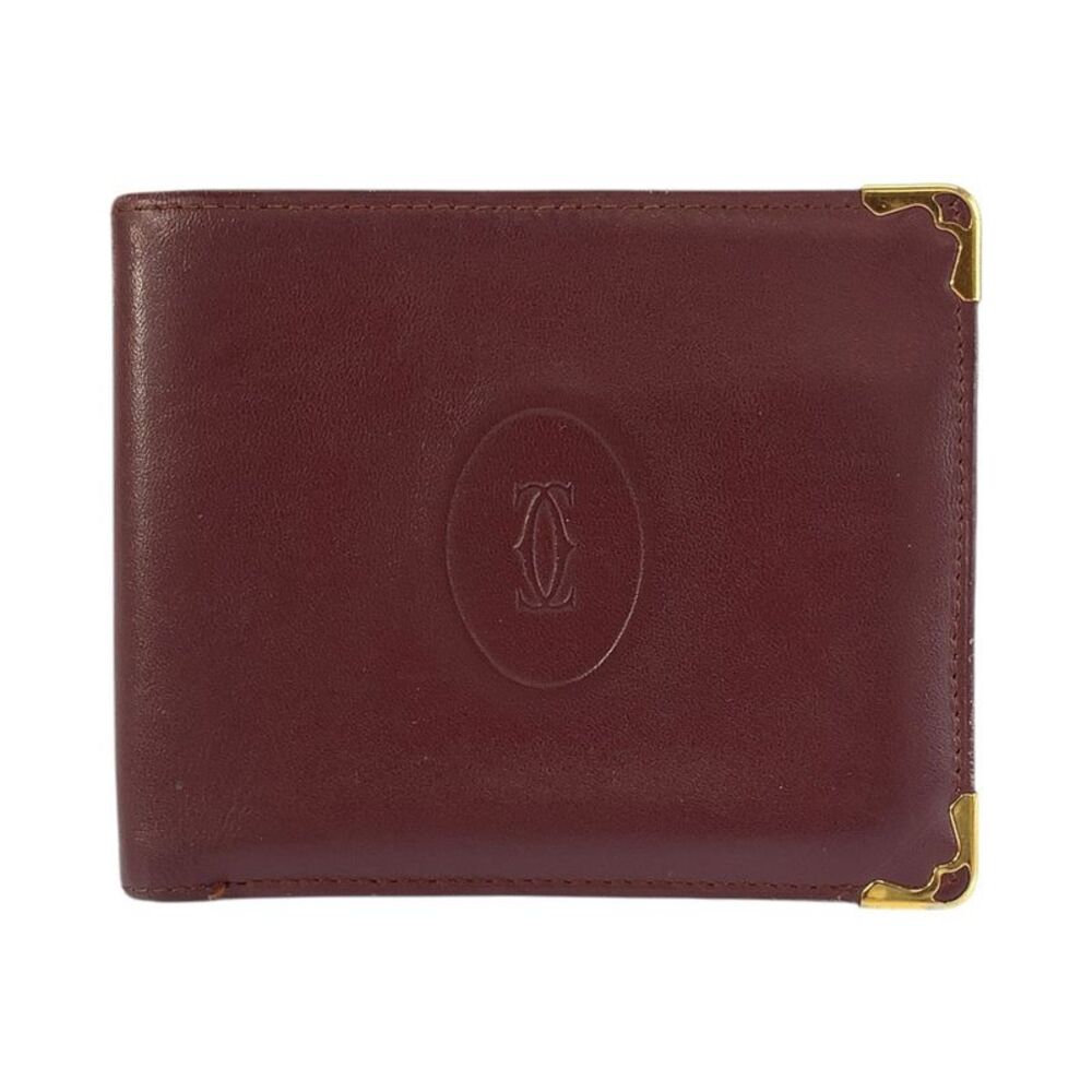 Cartier Leather Wallet Bordeaux